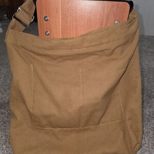 Brown Canvas Shoulder Bag